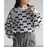 総柄リボンジャガードラグランニット | Riberry | 詳細画像3