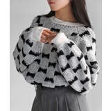 総柄リボンジャガードラグランニット | Riberry | 詳細画像4