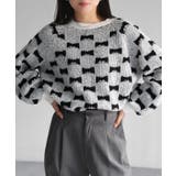 総柄リボンジャガードラグランニット | Riberry | 詳細画像6