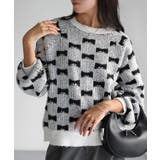 総柄リボンジャガードラグランニット | Riberry | 詳細画像8