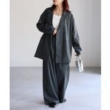 ダブルジャケット+ワイドパンツセットアップ | Riberry | 詳細画像10 