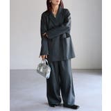 ダブルジャケット+ワイドパンツセットアップ | Riberry | 詳細画像2 