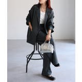 ダブルジャケット+ワイドパンツセットアップ | Riberry | 詳細画像3 