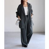 ダブルジャケット+ワイドパンツセットアップ | Riberry | 詳細画像4 