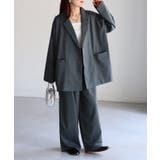 ダブルジャケット+ワイドパンツセットアップ | Riberry | 詳細画像8 