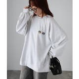 ネコ刺繍ラグランオーバーサイズ薄手スウェット | Riberry | 詳細画像10