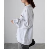 ネコ刺繍ラグランオーバーサイズ薄手スウェット | Riberry | 詳細画像12