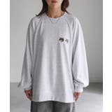 ネコ刺繍ラグランオーバーサイズ薄手スウェット | Riberry | 詳細画像17