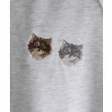 ネコ刺繍ラグランオーバーサイズ薄手スウェット | Riberry | 詳細画像21