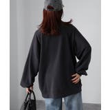 ネコ刺繍ラグランオーバーサイズ薄手スウェット | Riberry | 詳細画像35