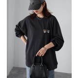 ネコ刺繍ラグランオーバーサイズ薄手スウェット | Riberry | 詳細画像38