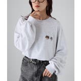 ネコ刺繍ラグランオーバーサイズ薄手スウェット | Riberry | 詳細画像6