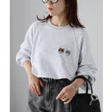 ネコ刺繍ラグランオーバーサイズ薄手スウェット | Riberry | 詳細画像7