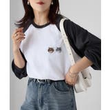 ネコ刺繍ラグランロンT | Riberry | 詳細画像1