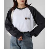 ネコ刺繍ラグランロンT | Riberry | 詳細画像2