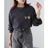 ネコ刺繍ラグランロンT | Riberry | 詳細画像22