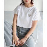 ハートロゴラメ刺繍コンパクトTシャツ | Riberry | 詳細画像10 