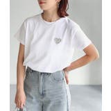 ハートロゴラメ刺繍コンパクトTシャツ | Riberry | 詳細画像11 