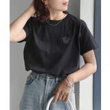 ハートロゴラメ刺繍コンパクトTシャツ | Riberry | 詳細画像16 