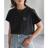 ハートロゴラメ刺繍コンパクトTシャツ | Riberry | 詳細画像19 