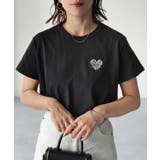 ハートロゴラメ刺繍コンパクトTシャツ | Riberry | 詳細画像23 