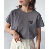 ハートロゴラメ刺繍コンパクトTシャツ | Riberry | 詳細画像27 