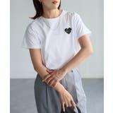 ハートロゴラメ刺繍コンパクトTシャツ | Riberry | 詳細画像6 
