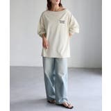 ロゴ刺繍オフショルピグメントロンT | Riberry | 詳細画像5 