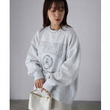 カレッジロゴ刺繍裏起毛スウェット | Riberry | 詳細画像4 