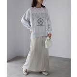 カレッジロゴ刺繍裏起毛スウェット | Riberry | 詳細画像8 