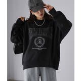 チャコールグレー | カレッジロゴ刺繍裏起毛スウェット | Riberry