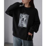 チャコールグレー | ダルメシアンプリント裏起毛スウェット | Riberry