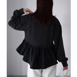 裏毛ペプラム異素材ドッキングスウェット | Riberry | 詳細画像14 