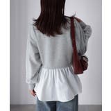 裏毛ペプラム異素材ドッキングスウェット | Riberry | 詳細画像22 