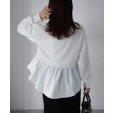 裏毛ペプラム異素材ドッキングスウェット | Riberry | 詳細画像6 