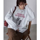 【体型カバー】裏起毛フォトプリントスウェット カジュアル 秋冬 | Riberry | 詳細画像12 