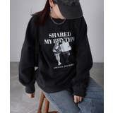 【体型カバー】裏起毛フォトプリントスウェット カジュアル 秋冬 | Riberry | 詳細画像3 