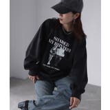 【体型カバー】裏起毛フォトプリントスウェット カジュアル 秋冬 | Riberry | 詳細画像4 