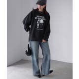 【体型カバー】裏起毛フォトプリントスウェット カジュアル 秋冬 | Riberry | 詳細画像7 