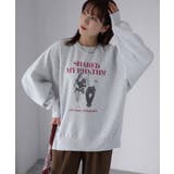 【体型カバー】裏起毛フォトプリントスウェット カジュアル 秋冬 | Riberry | 詳細画像9 