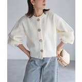 ビックボタン畦編みニットショートカーディガン | Riberry | 詳細画像12 