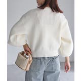 ビックボタン畦編みニットショートカーディガン | Riberry | 詳細画像16 