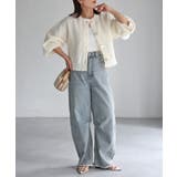 ビックボタン畦編みニットショートカーディガン | Riberry | 詳細画像17 