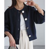 ビックボタン畦編みニットショートカーディガン | Riberry | 詳細画像24 