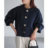 ビックボタン畦編みニットショートカーディガン | Riberry | 詳細画像30 