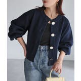 ビックボタン畦編みニットショートカーディガン | Riberry | 詳細画像35 