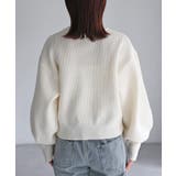 ビックボタン畦編みニットショートカーディガン | Riberry | 詳細画像39 