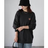 【体型カバー】めがねキツネ胸刺繍スウェット／カジュアル／春／トレーナー | Riberry | 詳細画像14 