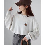 【体型カバー】めがねキツネ胸刺繍スウェット／カジュアル／春／トレーナー | Riberry | 詳細画像22 
