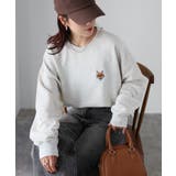 【体型カバー】めがねキツネ胸刺繍スウェット／カジュアル／春／トレーナー | Riberry | 詳細画像24 